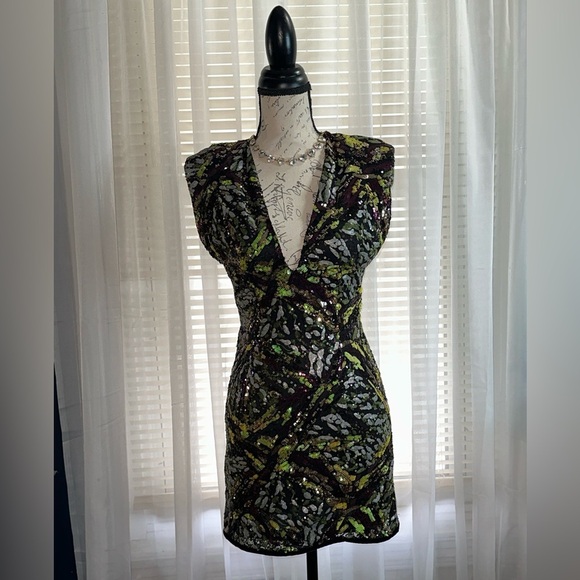 Zara Multicolor Limited Edition Sequin Mini Dress - Picture 3 of 10